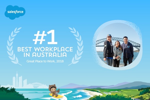 Salesforce Named The #1 Best Place To Work In Australia