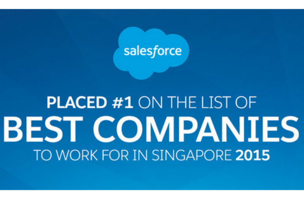 Salesforce Voted #1 Best Place to Work in Singapore