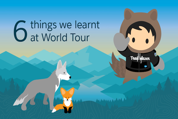 Infographic covering all the action of the Salesforce World Tour Sydney