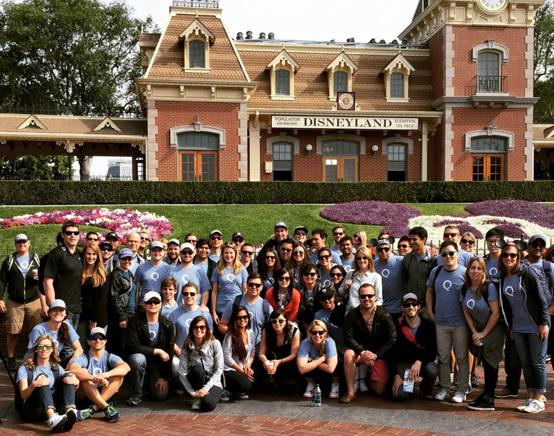 Here we are at Disneyland in April to celebrate the awesome Q4 we had.