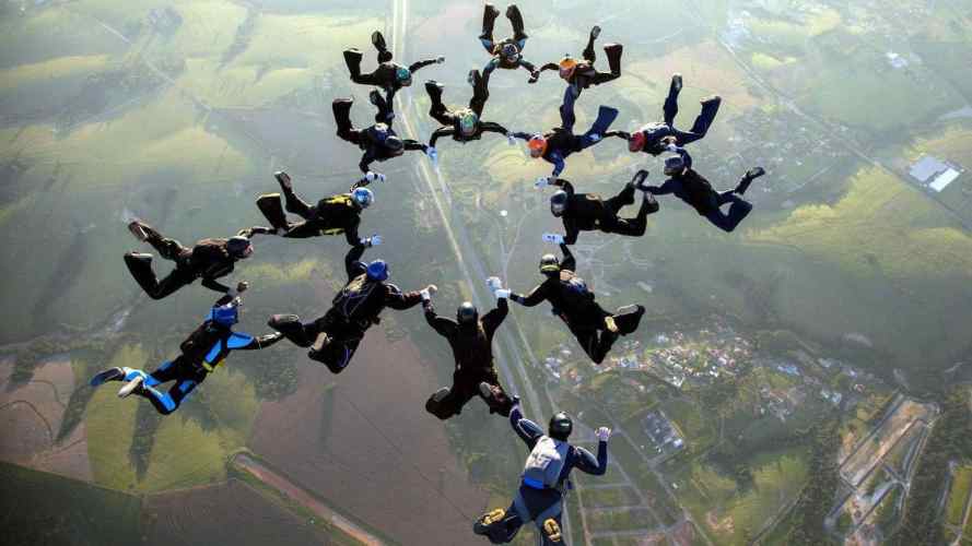 Group skydiving