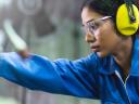 close-up of a woman engineer in a manufacturing facility - manufacturing forecasting trends