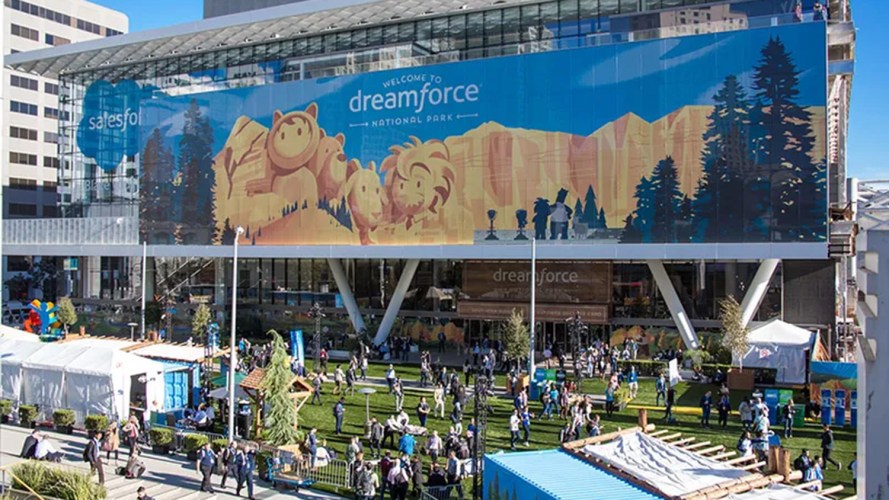 Overhead shot of Salesforce Park in San Francisco