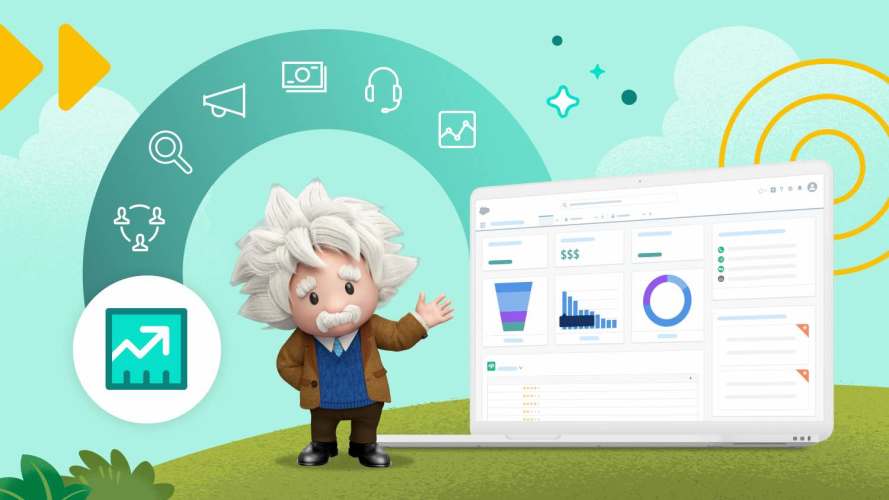 Einstein showing a dashboard for channel sales