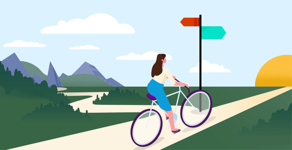 Person riding a bike