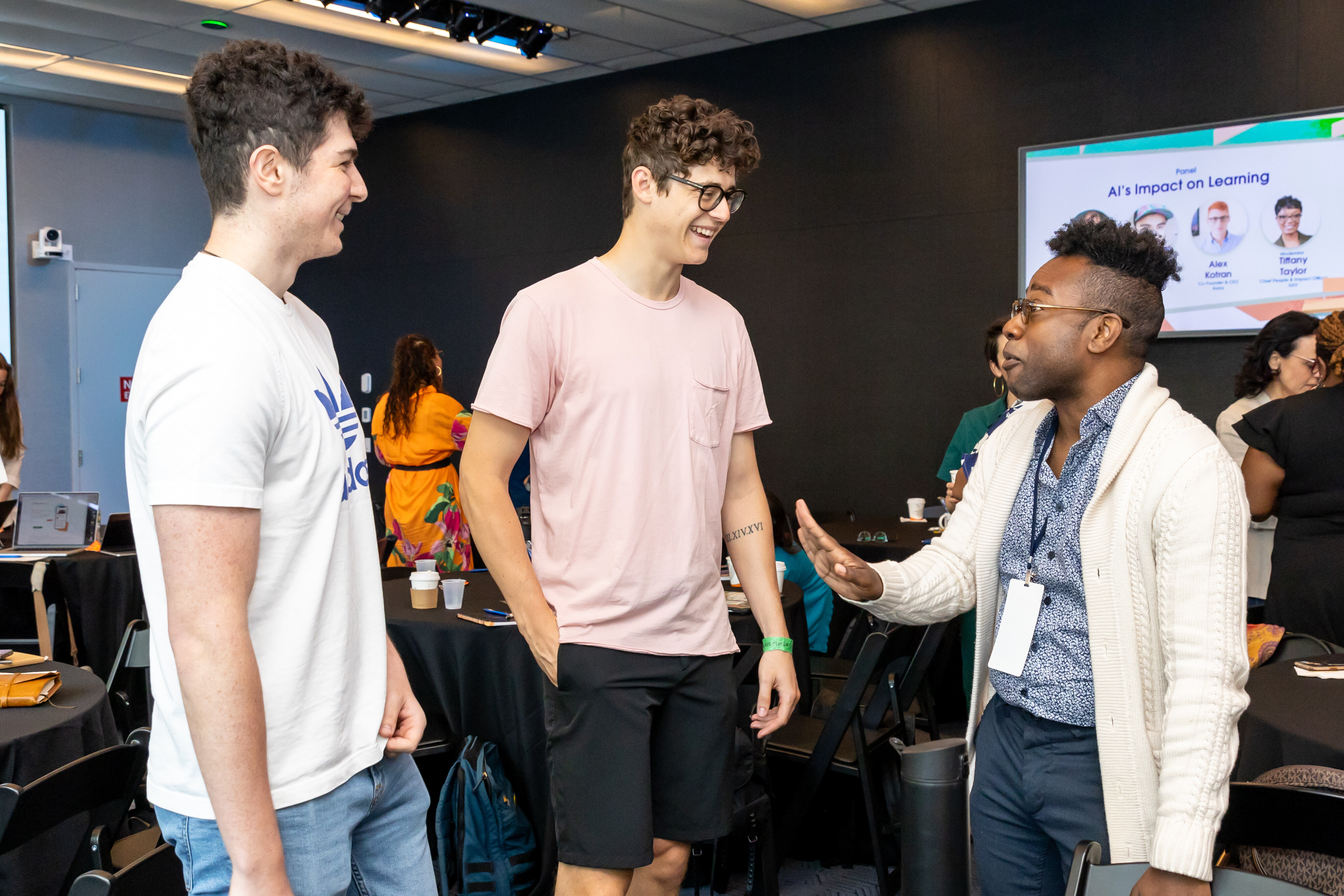 Students discussed AI’s impact on learning with education leaders at the summit.
