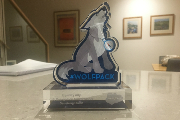 image of a trophy showing a wolf that says Wolfpack