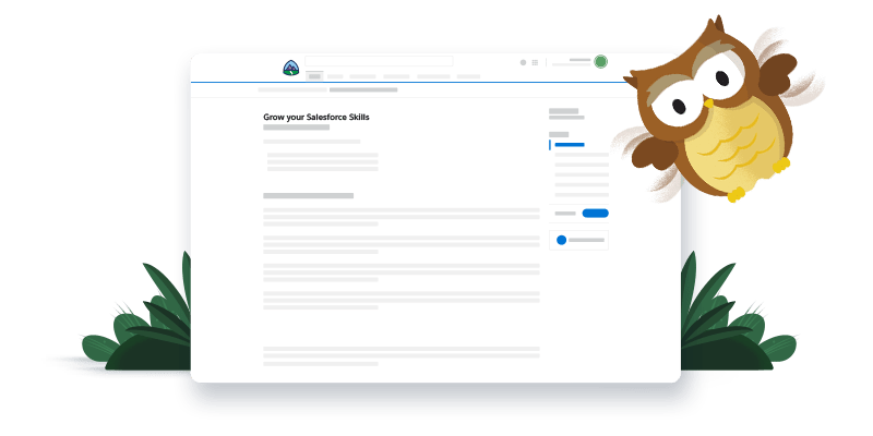 TrailheadのホームページとHootieを表示しているノートPC