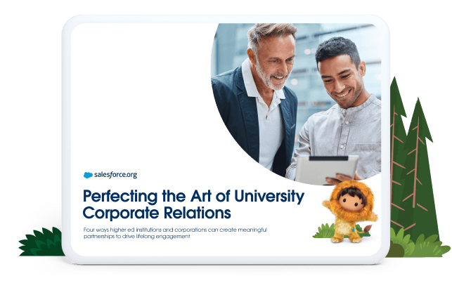 Corporate relations guide in tablet