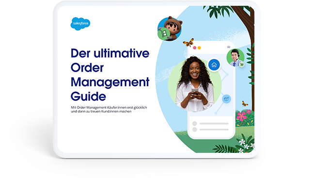 Titelseite des Order Management Guides auf einem Tablet