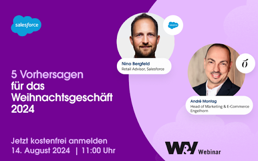 Banner für das Webinar zum Thema Weihnachtsgeschäft 2024