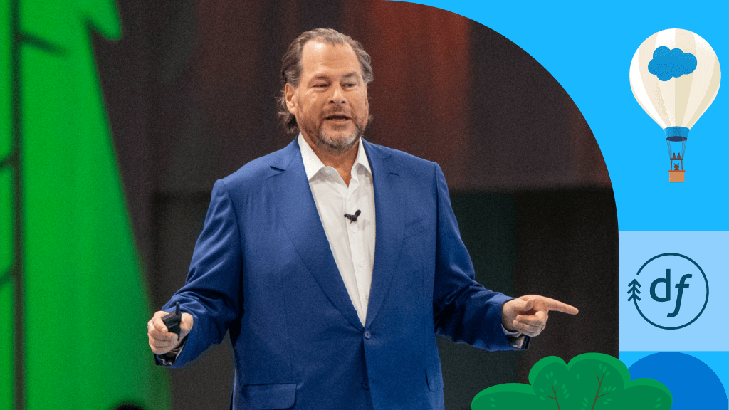 Marc Benioff pendant la keynote de Dreamforce