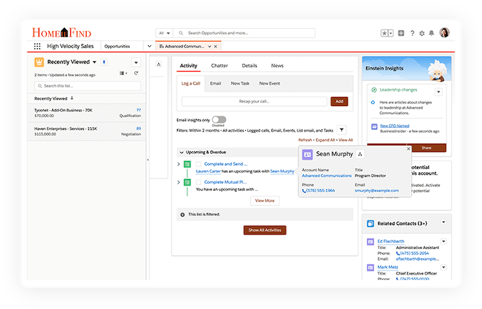 Lightning Console for high velocity sales