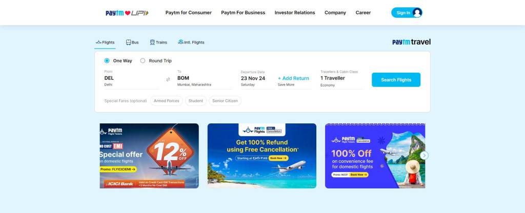 Paytm Homepage