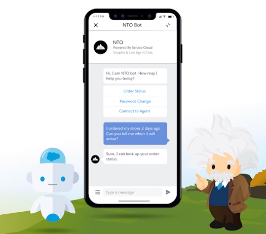 Nell'illustrazione: un chatbot, l'interfaccia di un cellulare ed Einstein