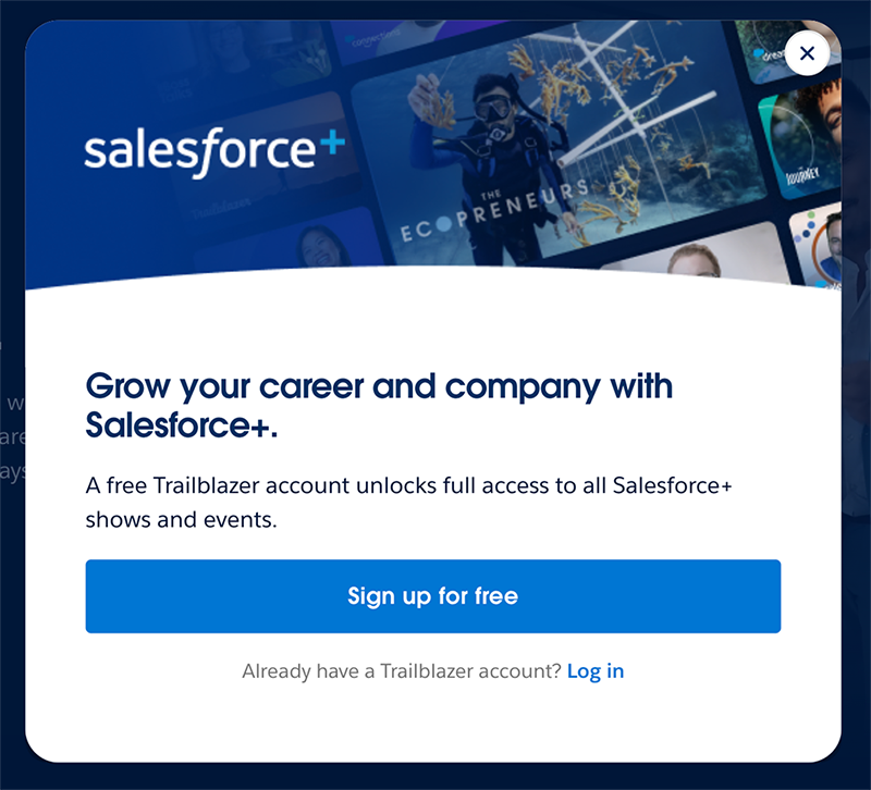 Salesforce+の登録方法