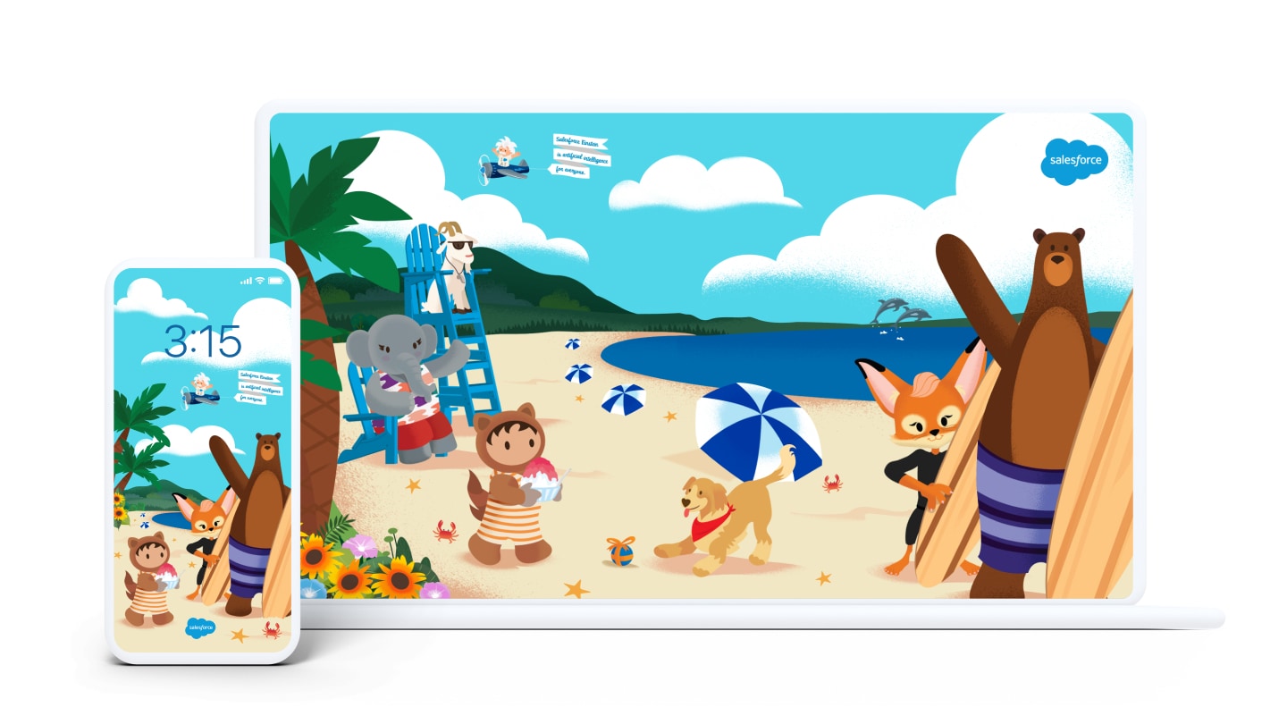 Salesforce Japanのオリジナル壁紙、第6弾が登場。テーマは「White Holiday with Agentforce ...