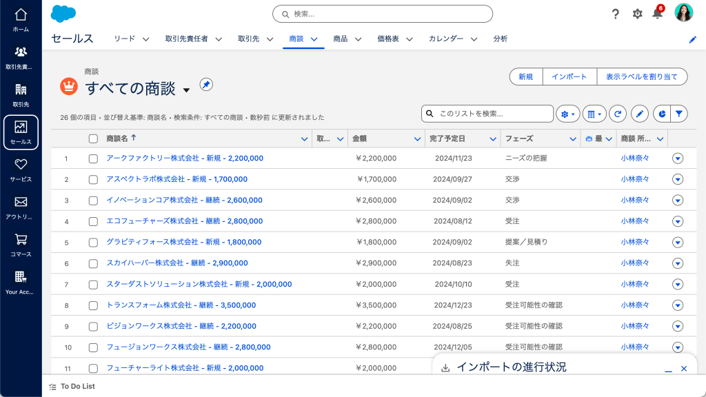 商談データをインポートしよう（図表8）