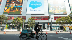 A caddy at Dreamforce '19.