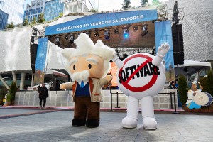 Salesforce Mascots at the 20th Anniversary Celebrations