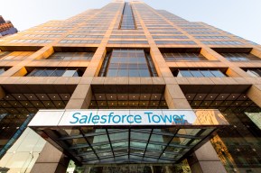 This is an image of the Salesforce Tower in Indianapolis