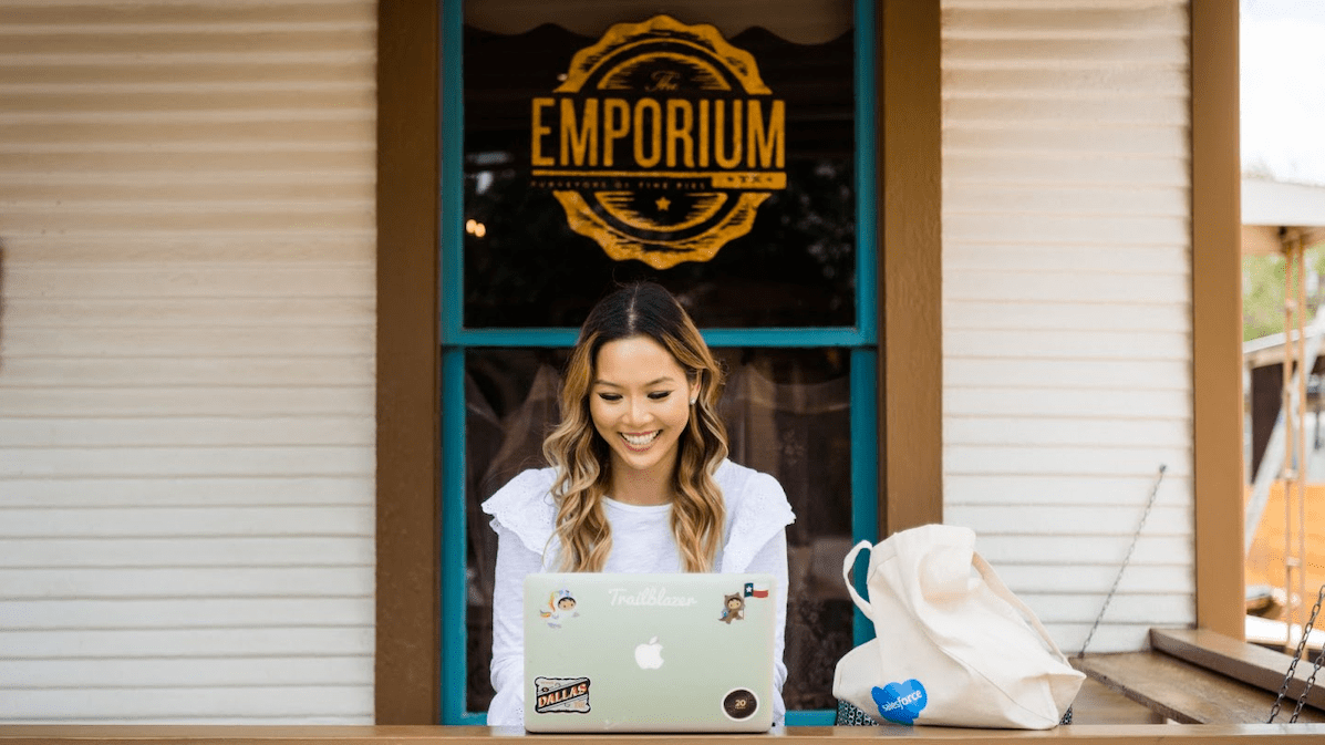 Woman at laptop