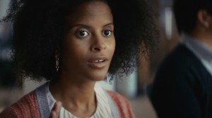 Still of woman in New Frontier ad campaign