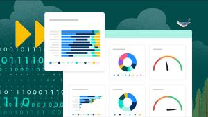 Dashboard overlaid with a bar graph: sales data